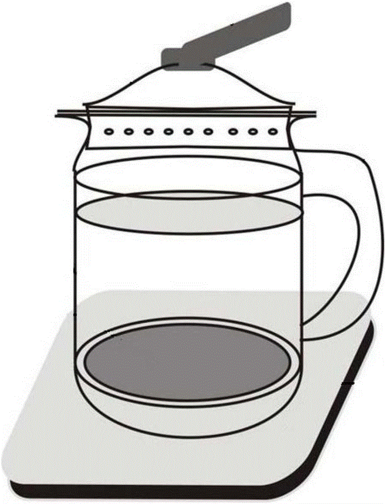 Heating tray and heating kettle with heating tray