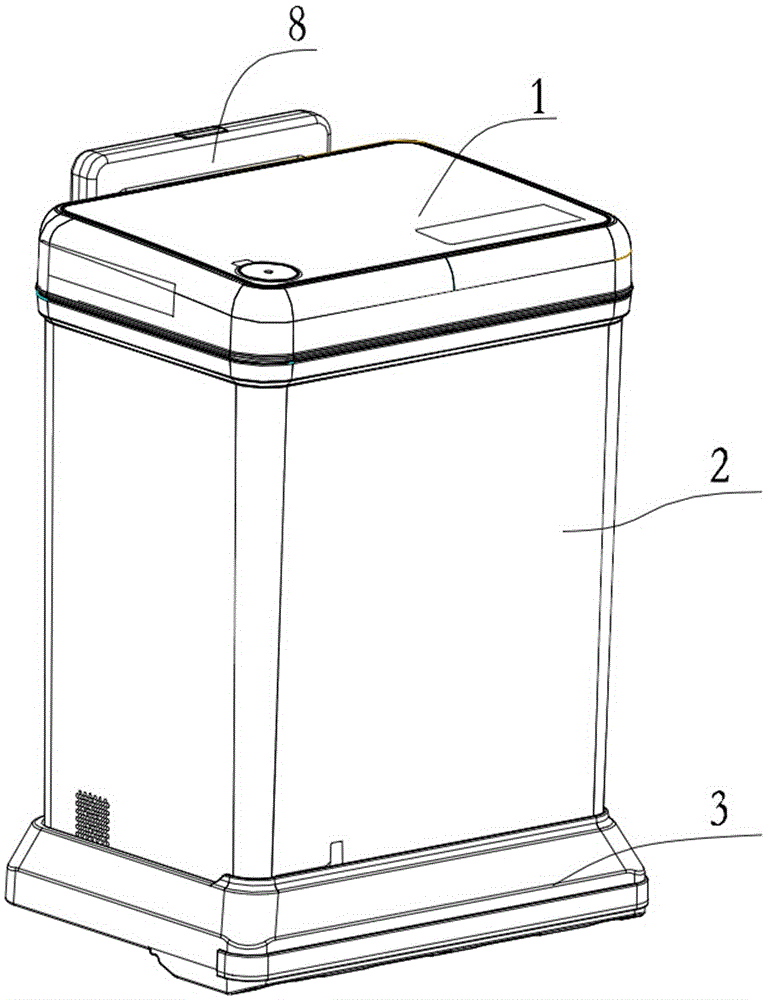Garbage can with functions of floor sweeping and dust absorption
