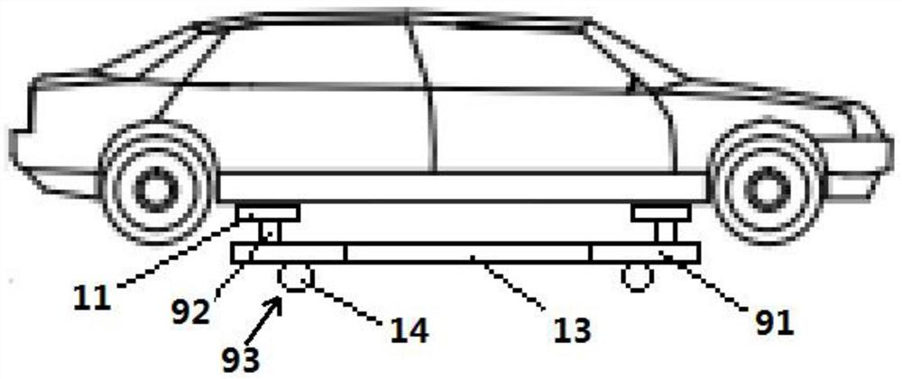 Lifting type vehicle parking and picking-up platform for underground garage