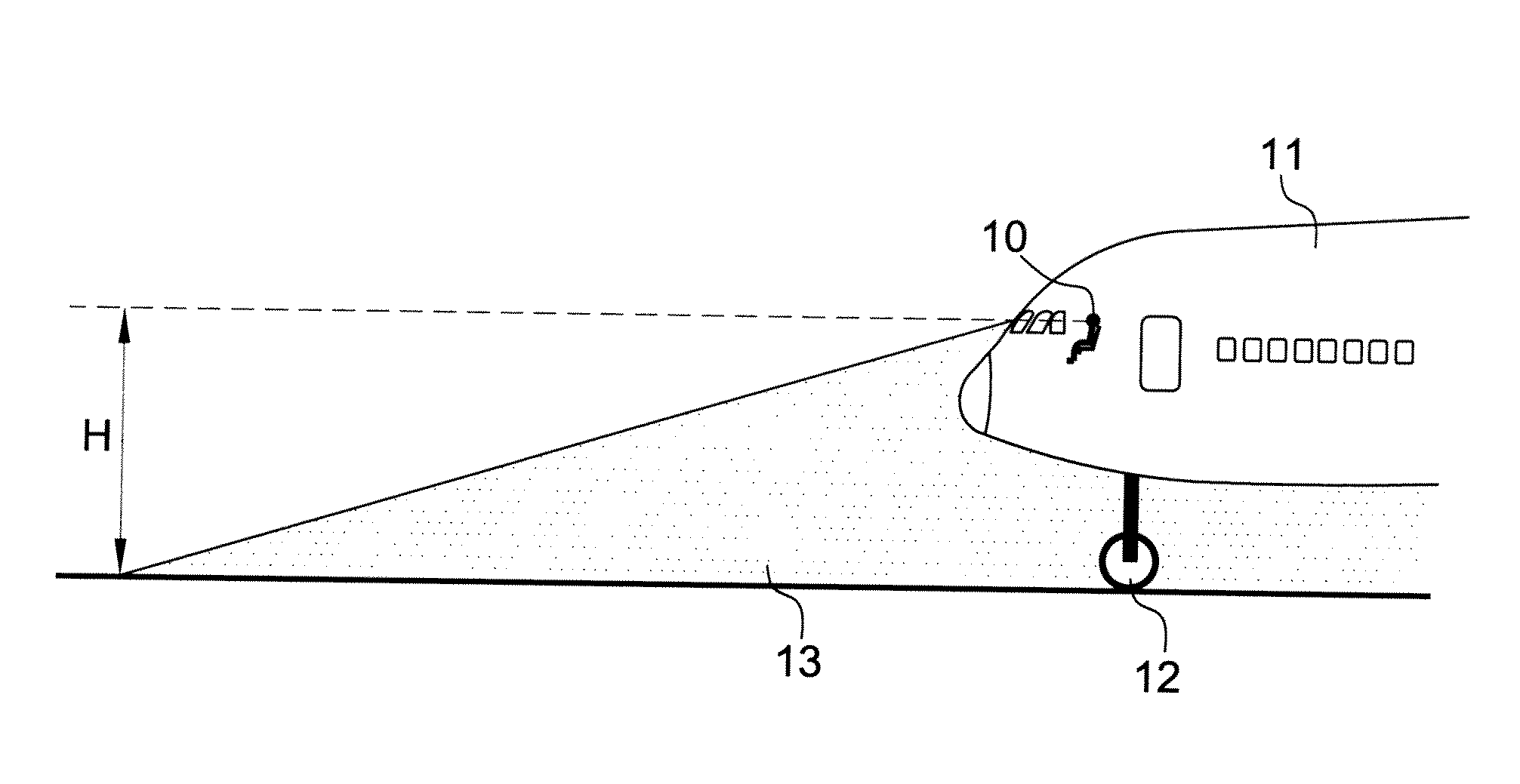 Guiding and taxiing assistance optoelectronic device for an aircraft having a dedicated symbology