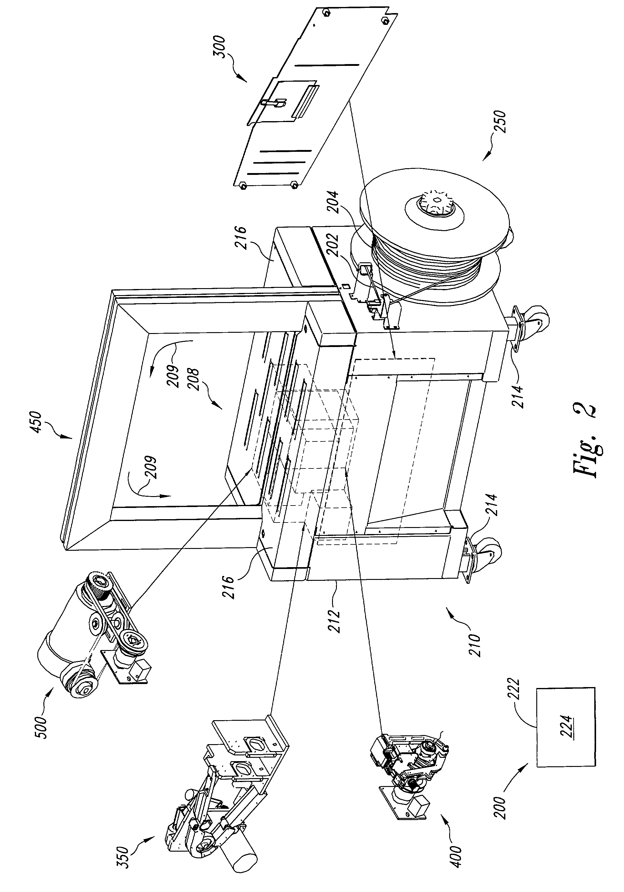 Control mechanism for a feed and tension unit in a strapping apparatus
