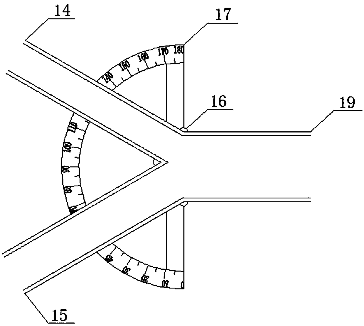 Y-type intersection river pollutant transport and mixing simulation experiment device and test method