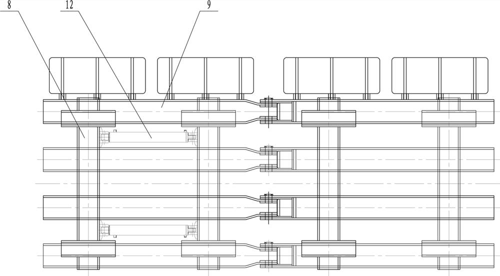 Haulage roadway support advancing mechanism