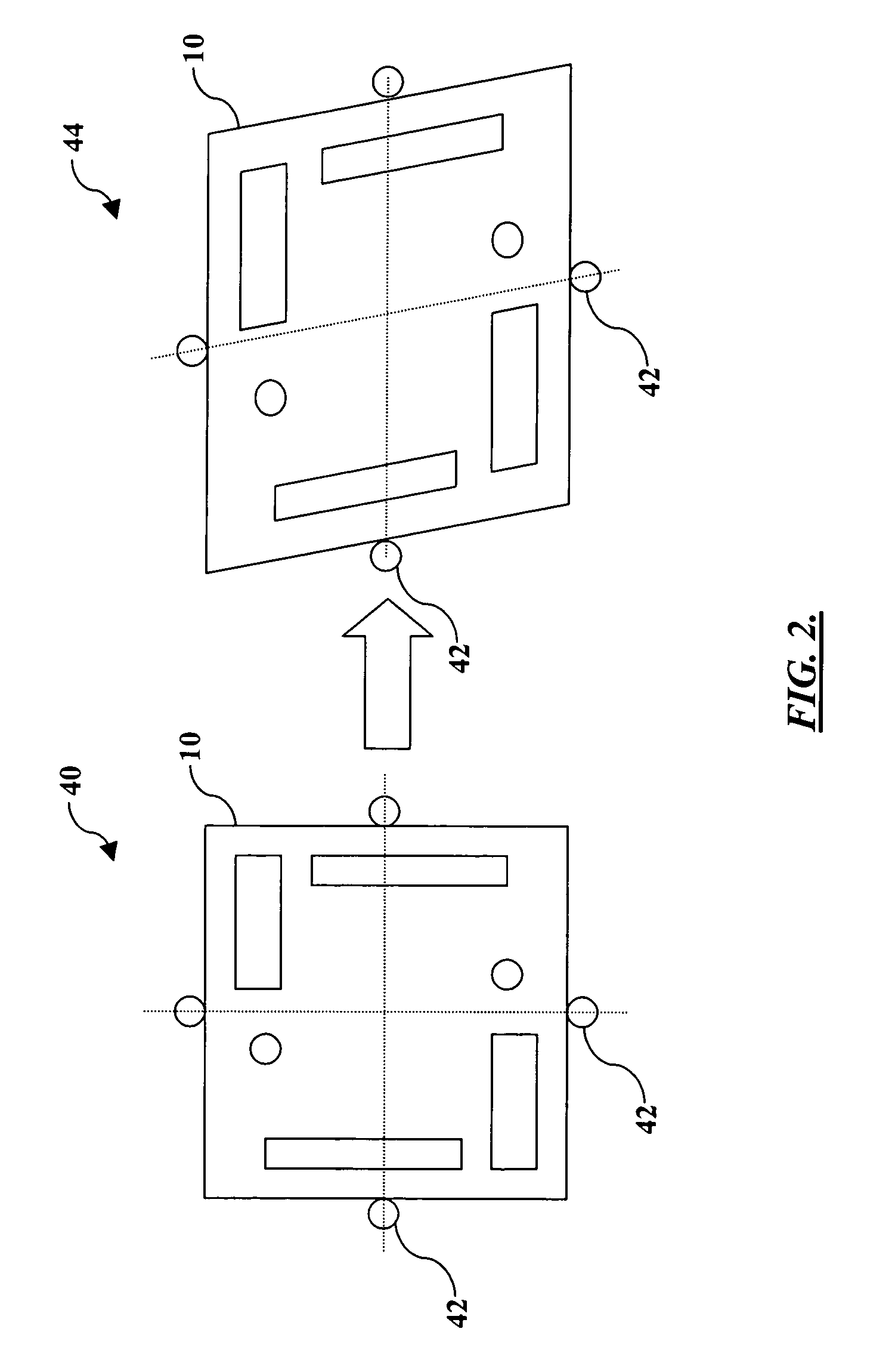 Fiducial calibration method and system for assembling parts