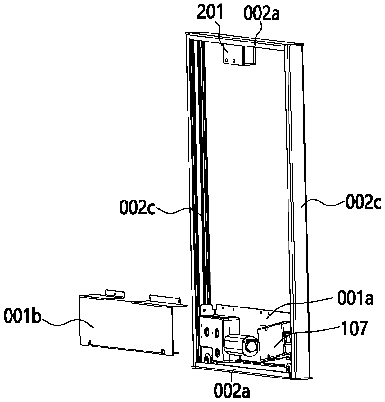 Lifting device for wall cupboard