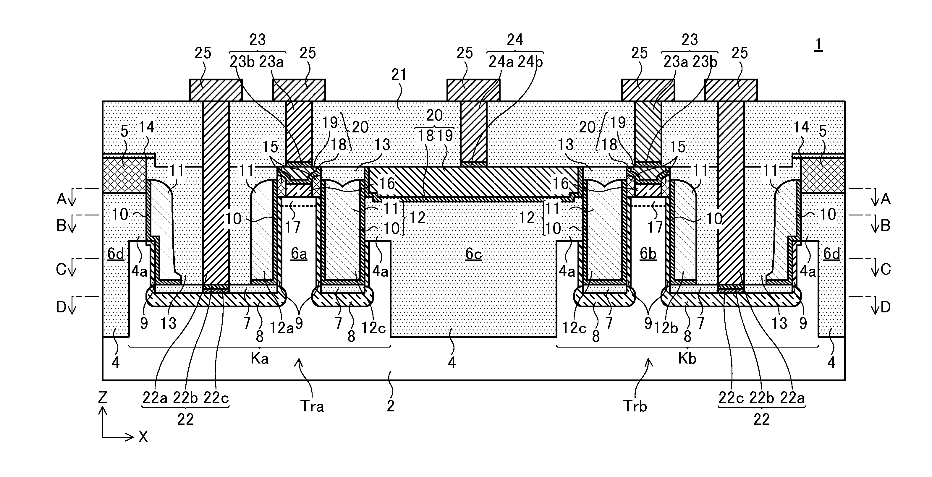 Semiconductor device having vertical transistor