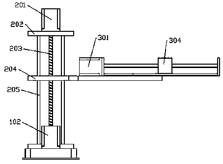 Railway carriage water supply mechanical arm