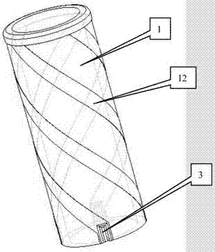 A cylindrical antenna helical laser pattern device and method thereof