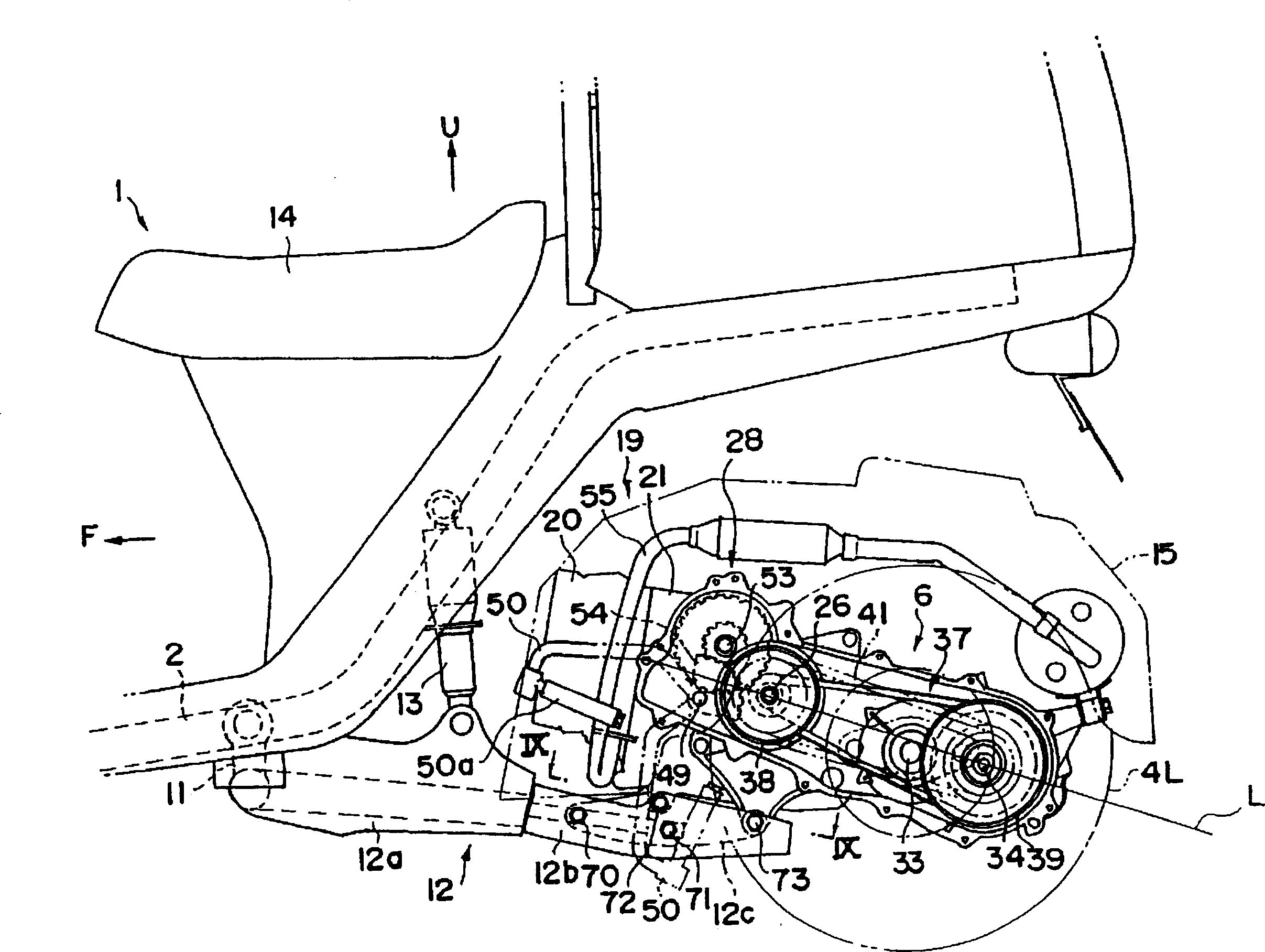 Power unit start device for vehicle