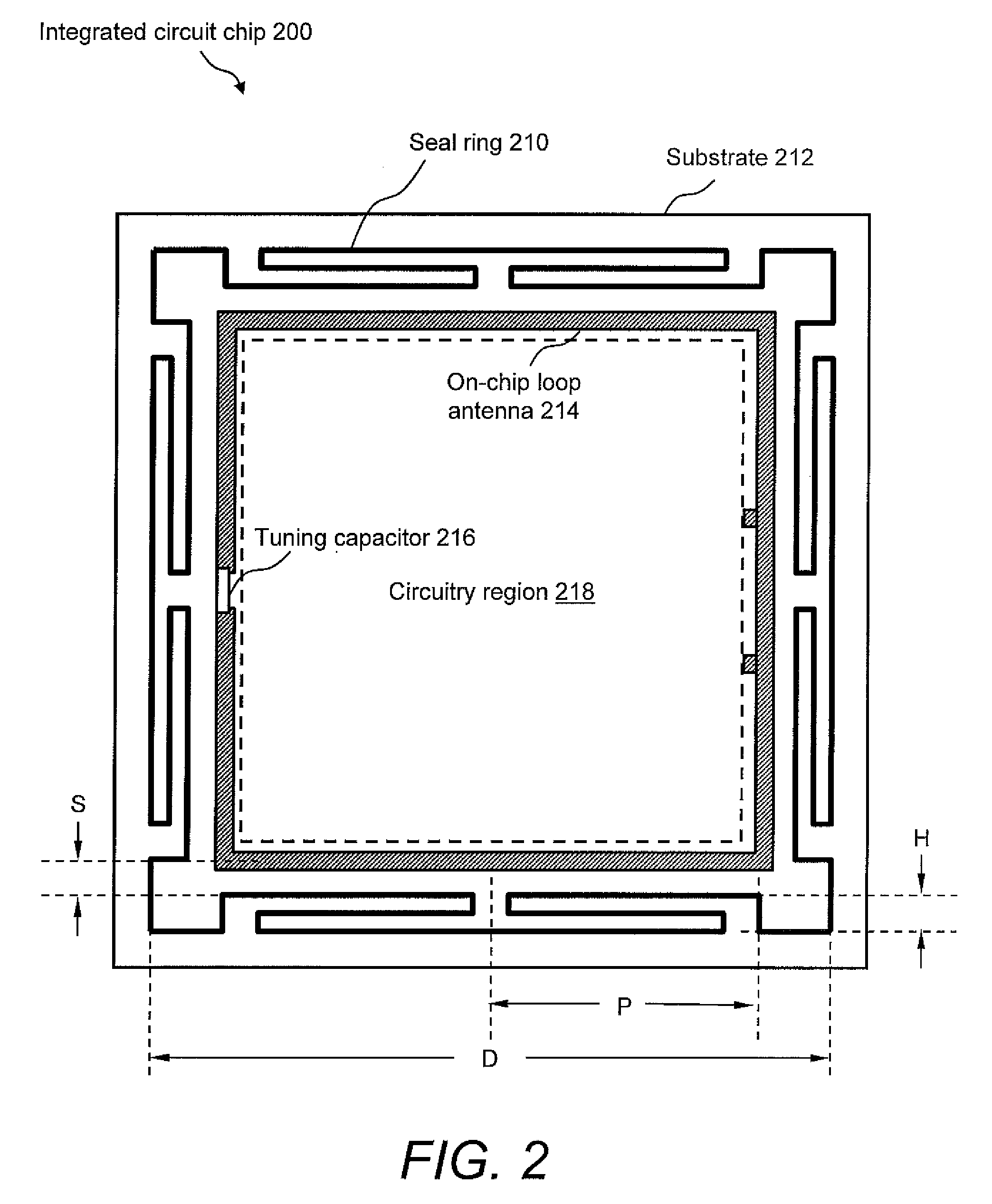 Chip seal ring having a serpentine geometry