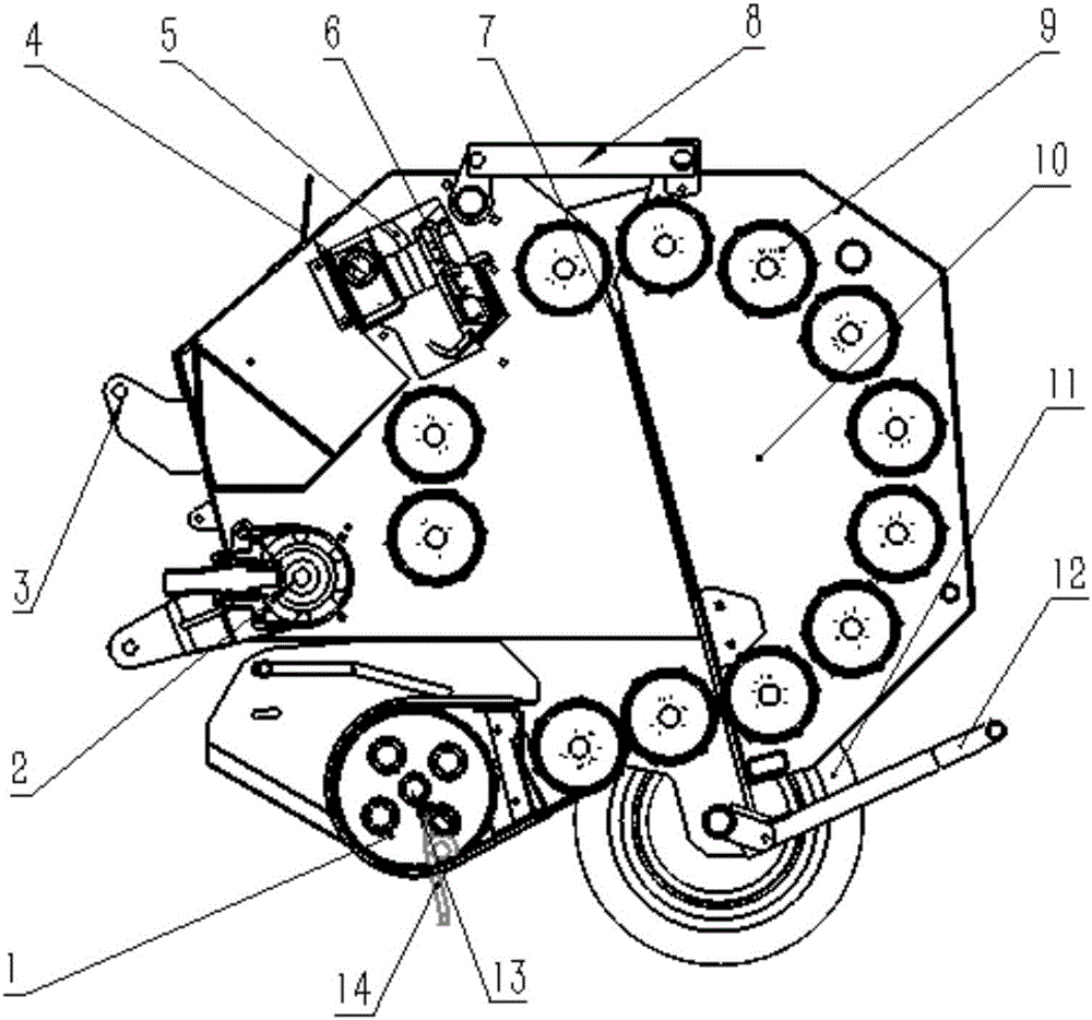 Round silage bale bundling machine