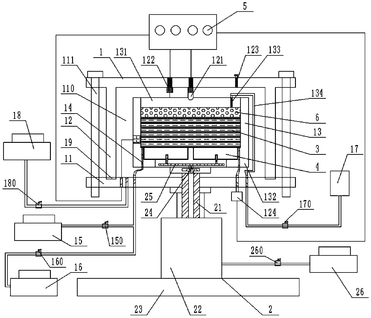 Air-contained soil pile soil testing device