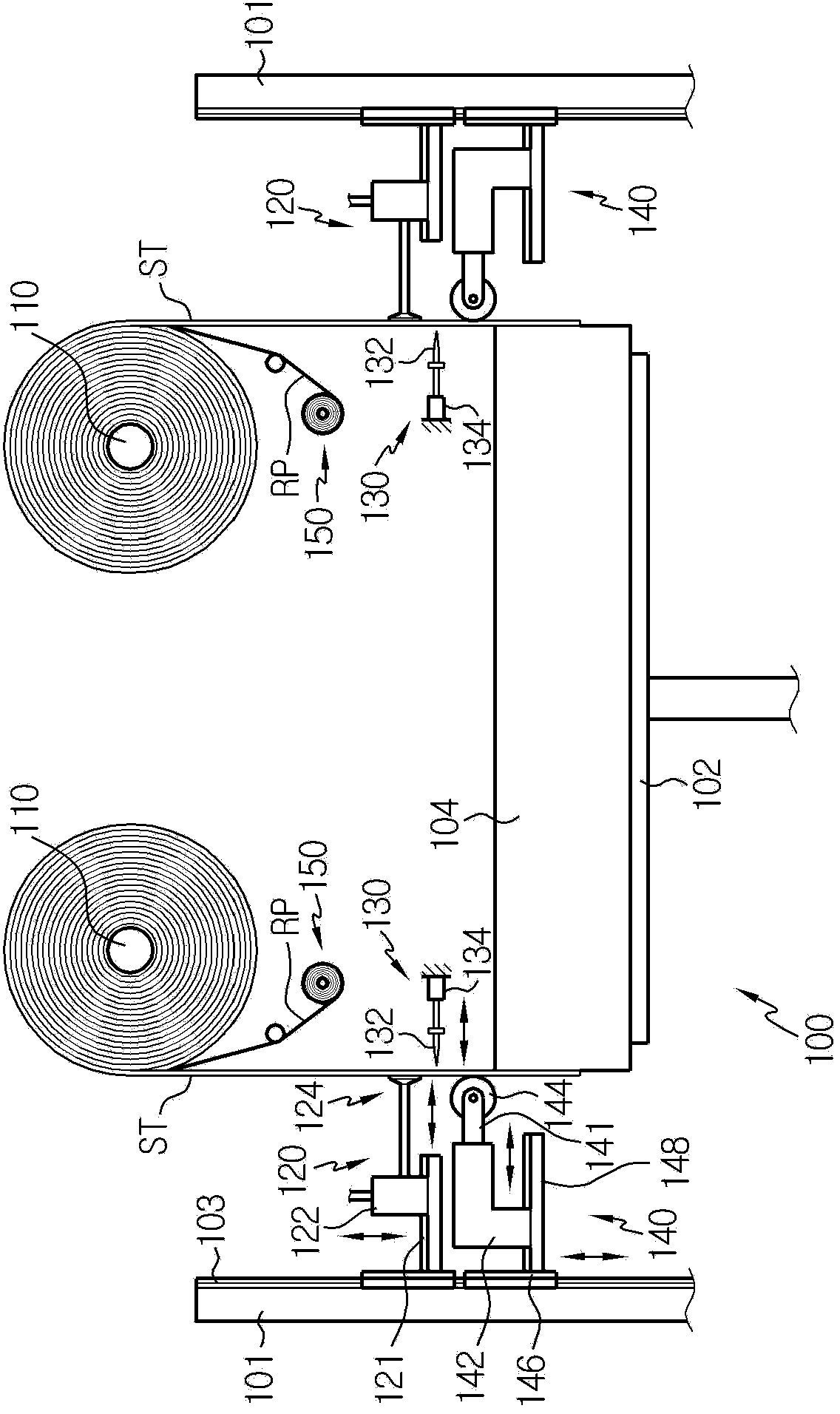 Method and apparatus for automatically adhering side tape to cell