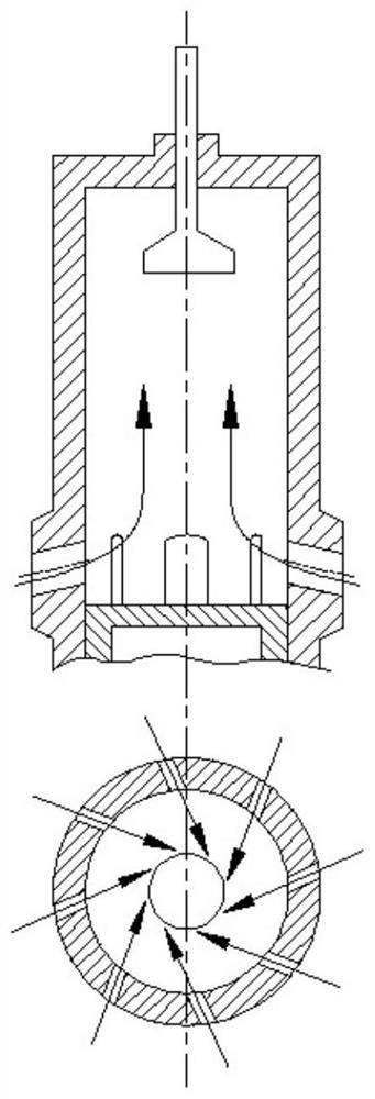 Novel crosshead type two-stroke uniflow scavenging piston assembly