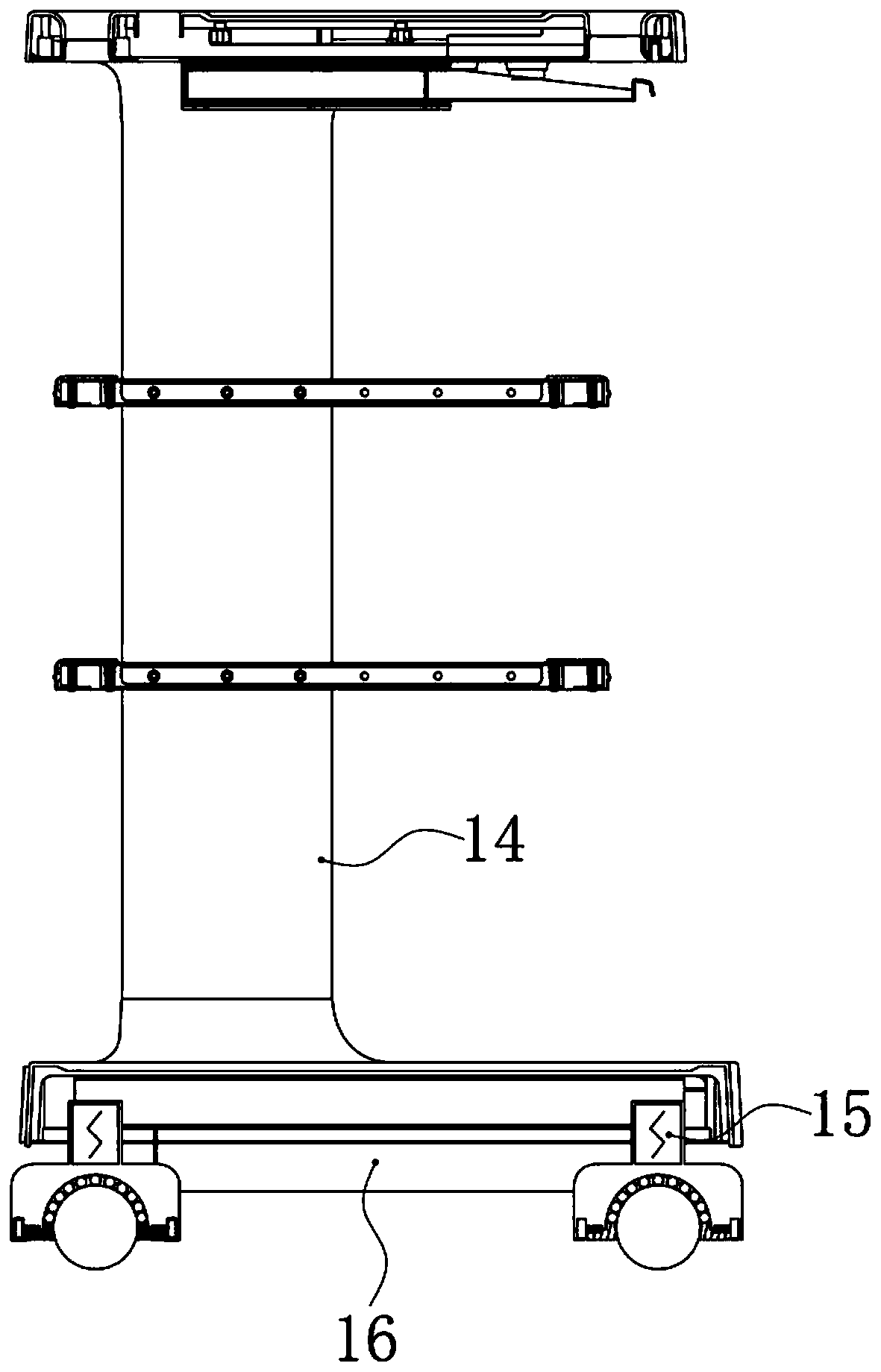 Castor and endoscope trolley