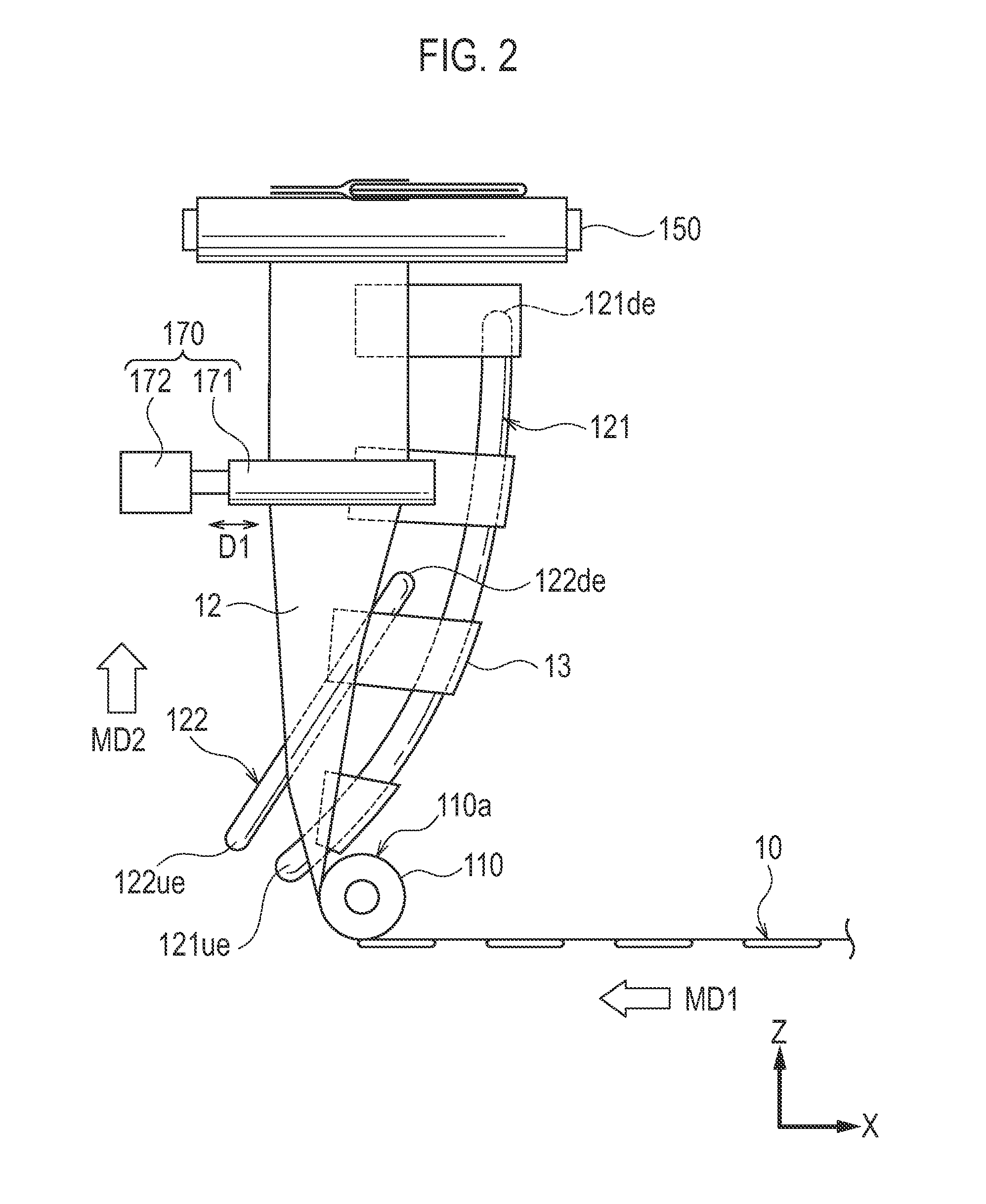 Continuous web processing device