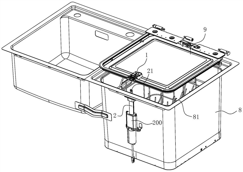 Door lock structure and cleaning machine applying door lock structure