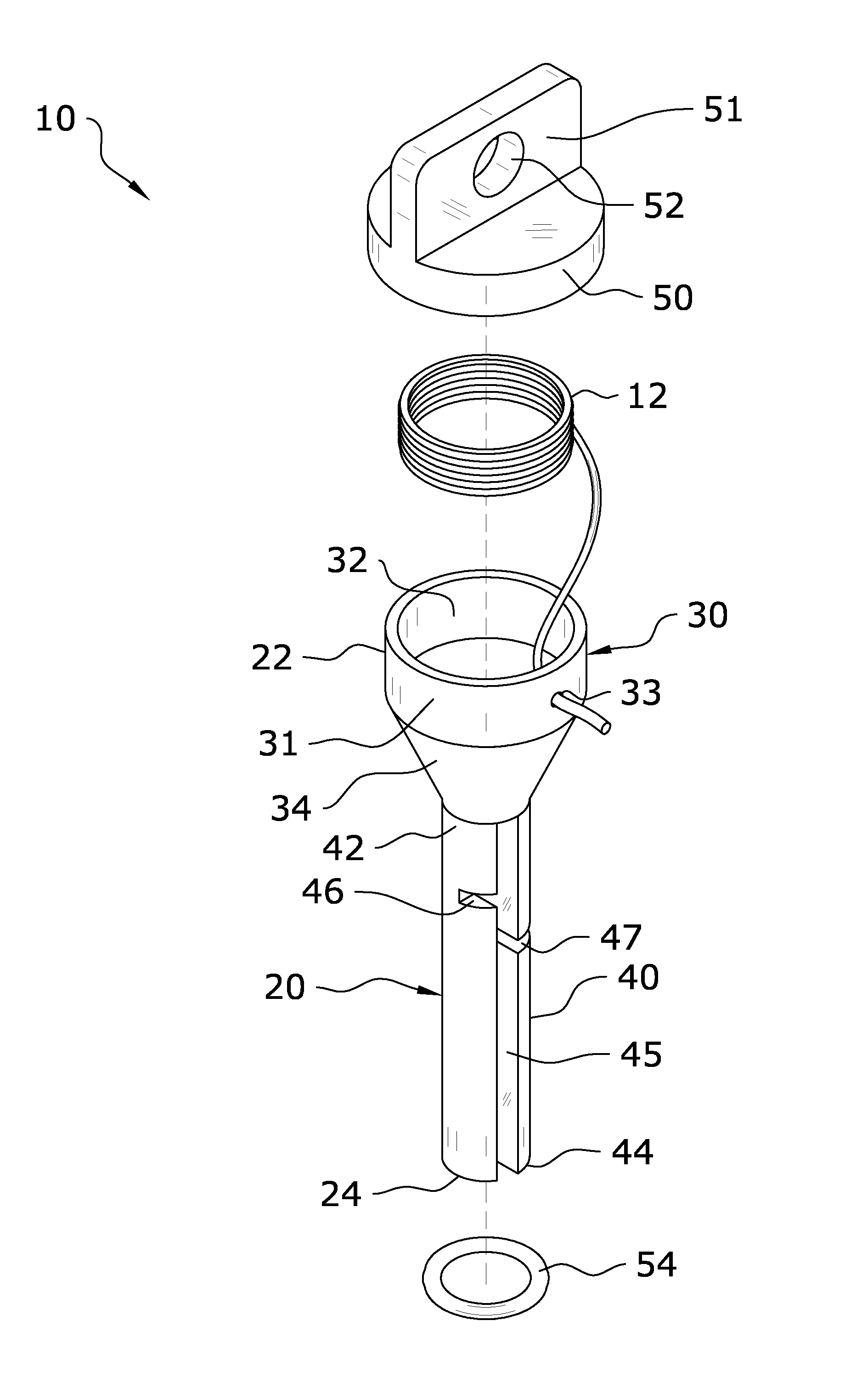 Stop knot tying device