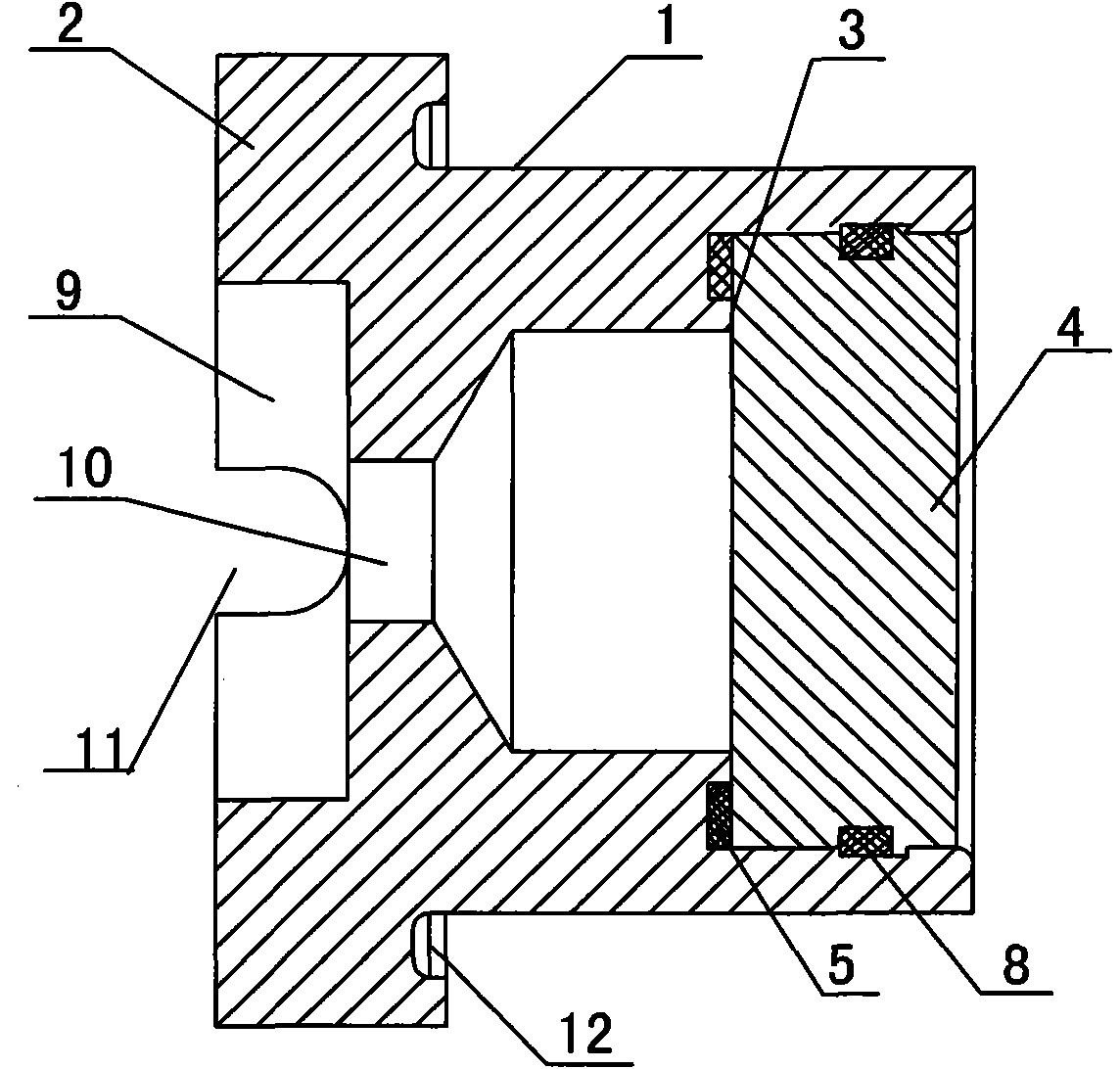 Waterproof structure of piezoelectric ultrasonic transducer