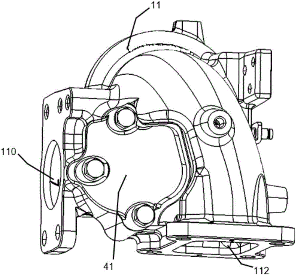 Turbine end structure for turbocharger