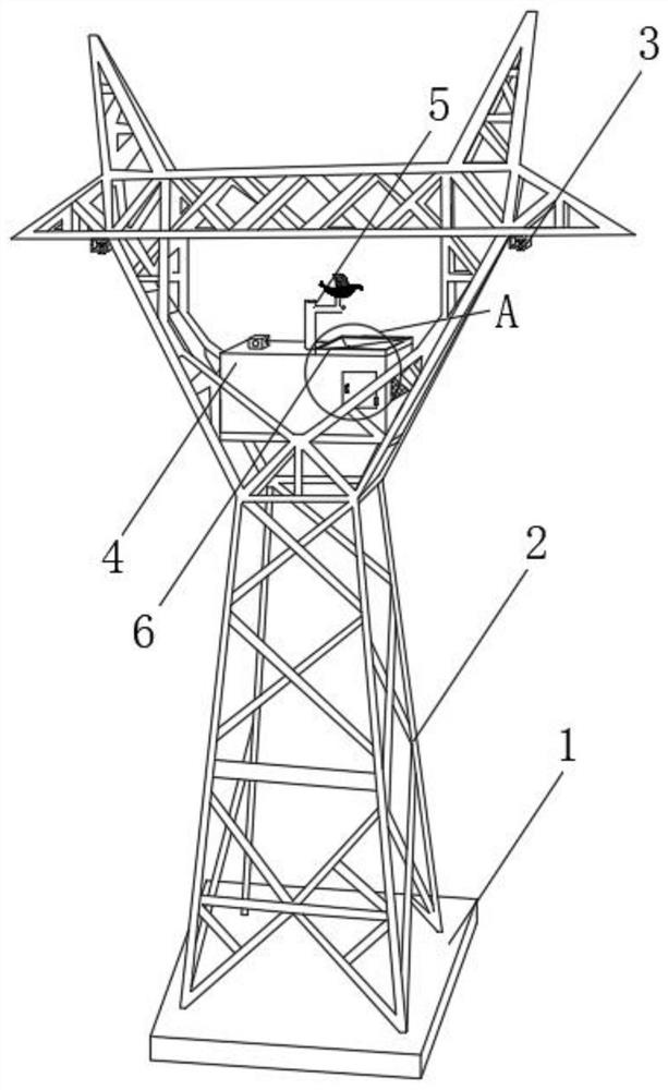 Power transmission tower used on the basis of electric power transmission