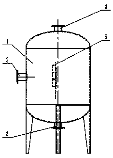 Special gas-liquid buffer separation tank for vertical filter press