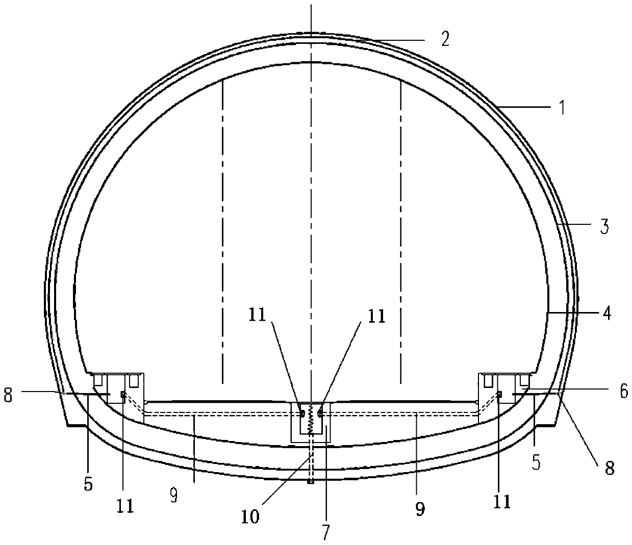 A pressure-bearing tunnel bottom structure drainage system and its construction method