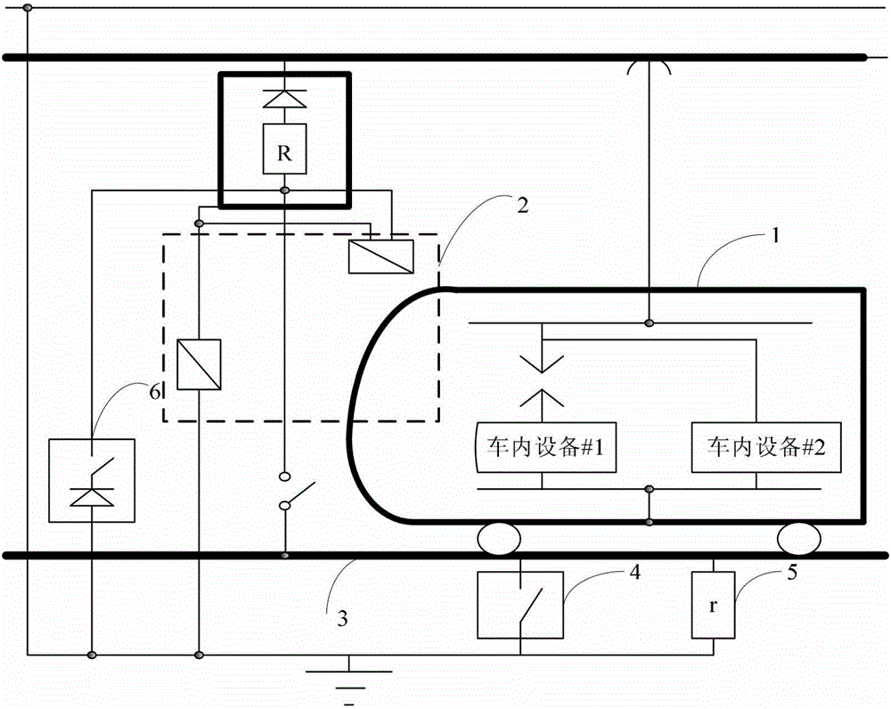 Integrated grounding system for medium and low speed maglev trains