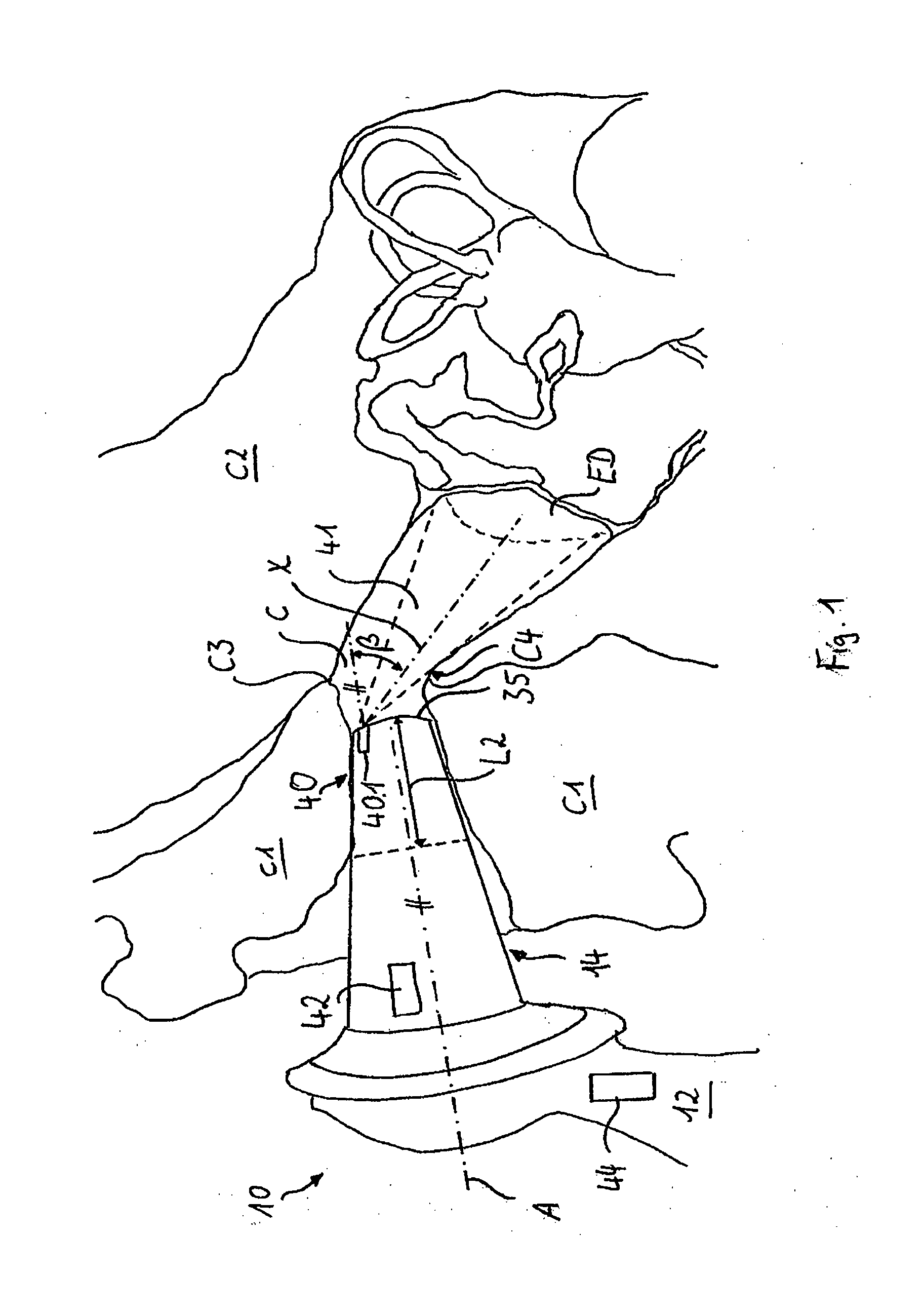 Otoscope and otoscopic method based on spectral analysis