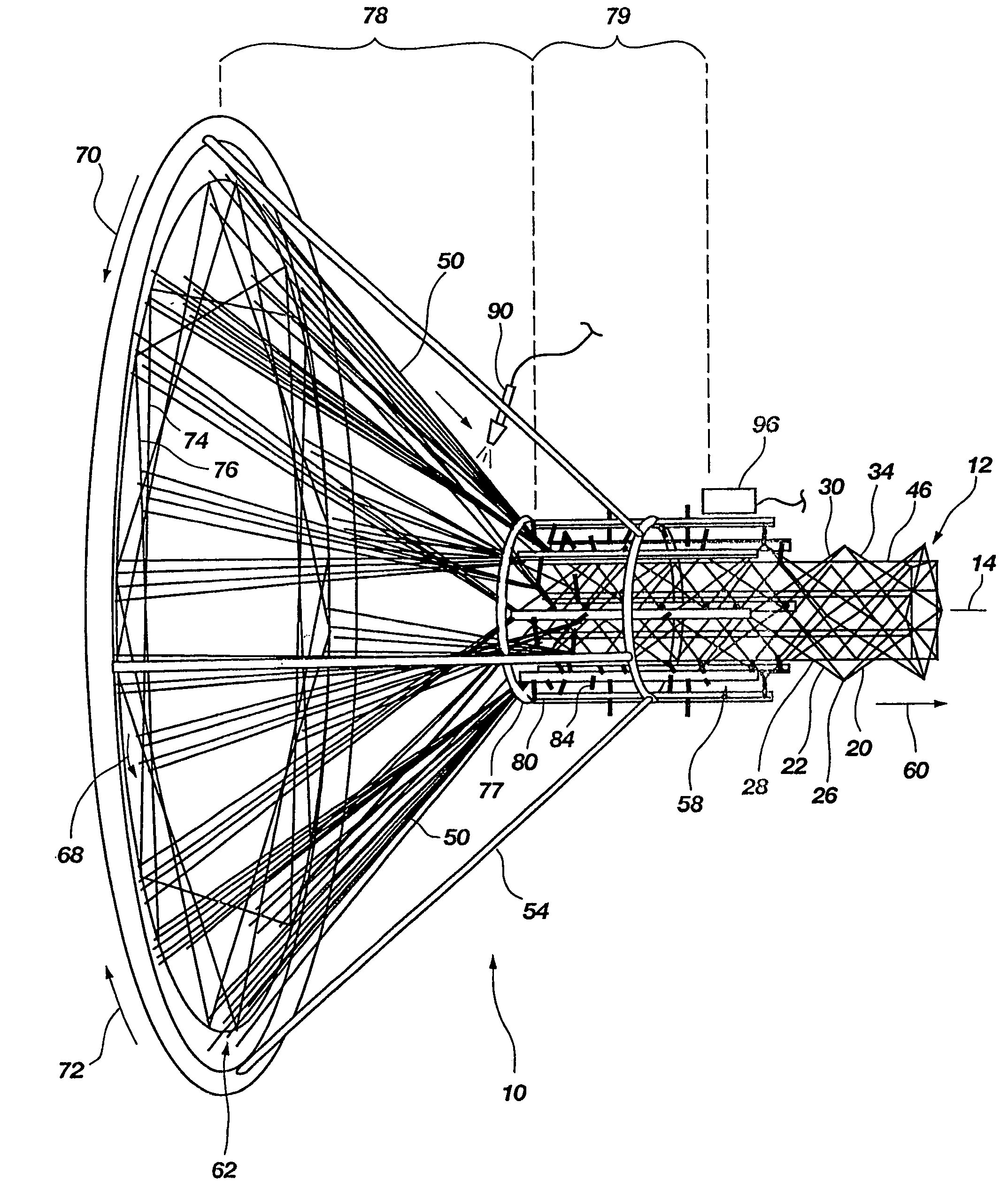 Complex composite structures and method and apparatus for fabricating same from continuous fibers
