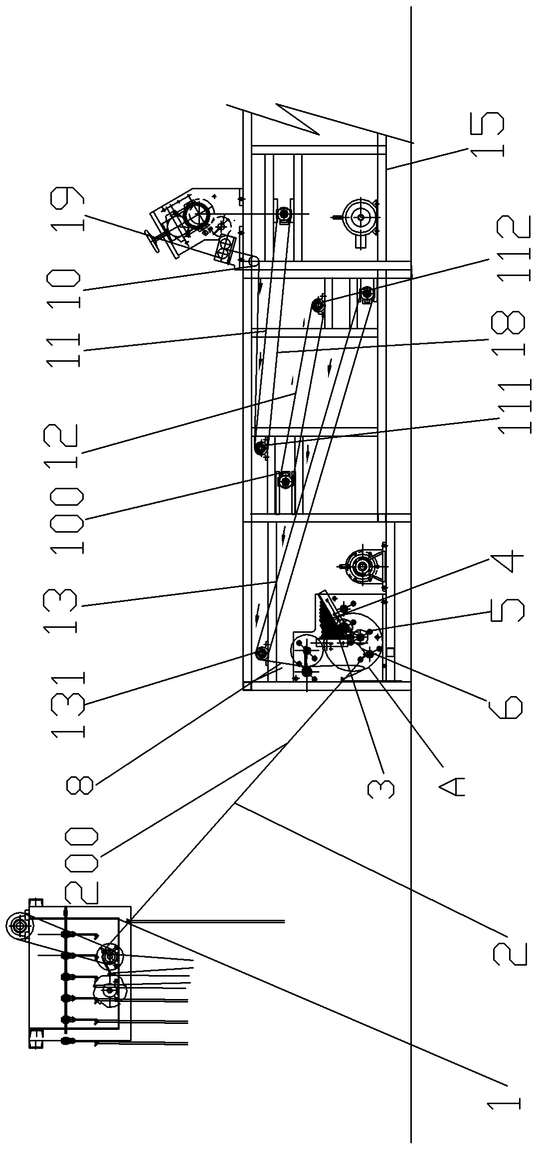 Thread surface stretching device and thread surface production machine using the same
