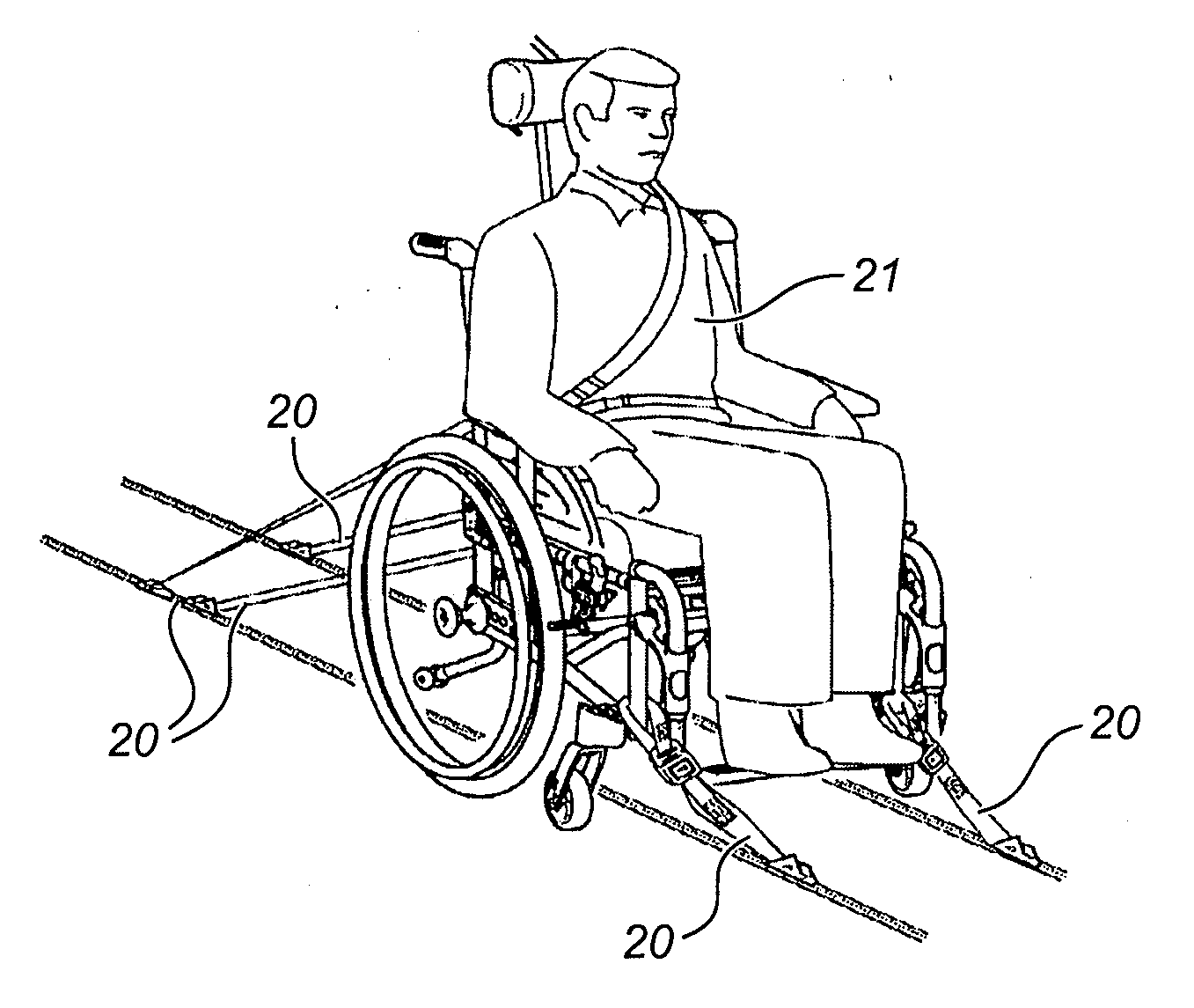 Methods for ensuring the safety of a wheelchair passenger in a transport vehicle