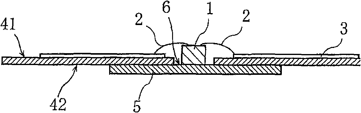 Radiating member, circuit board using the member, electronic part module, and method for manufacturing the module