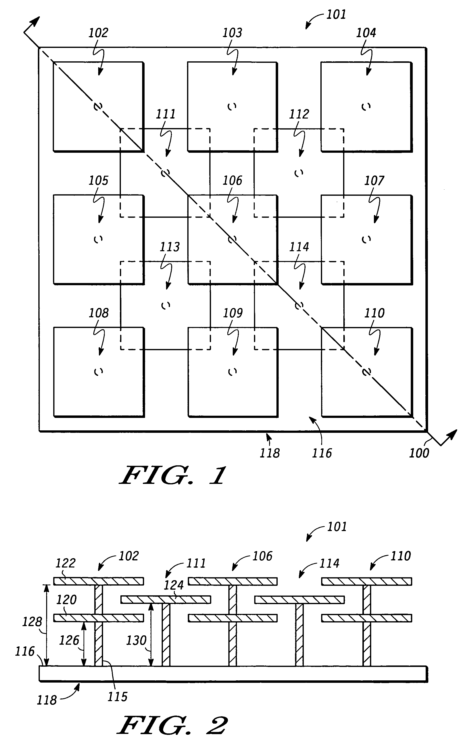 Frequency selective high impedance surface