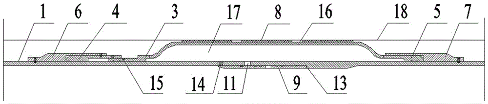 Steel pipe hydraulic expansion type external packer