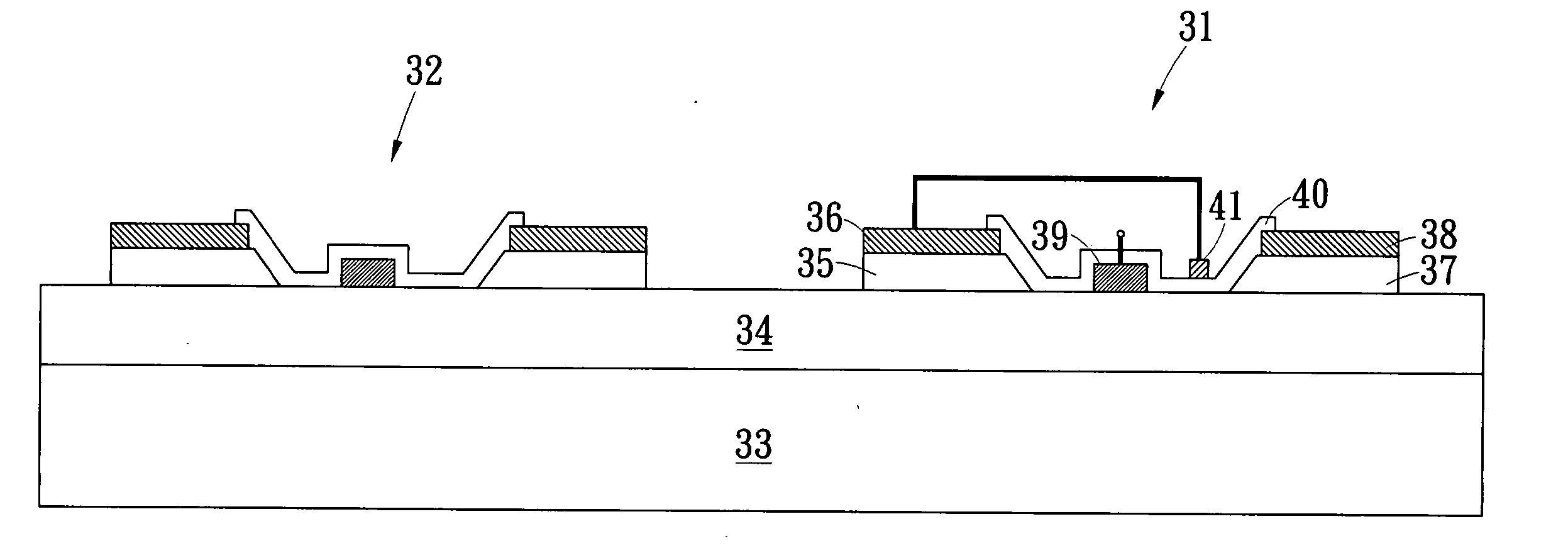 Semiconductor devices integrating high-voltage and low-voltage field effect transistors on the same wafer