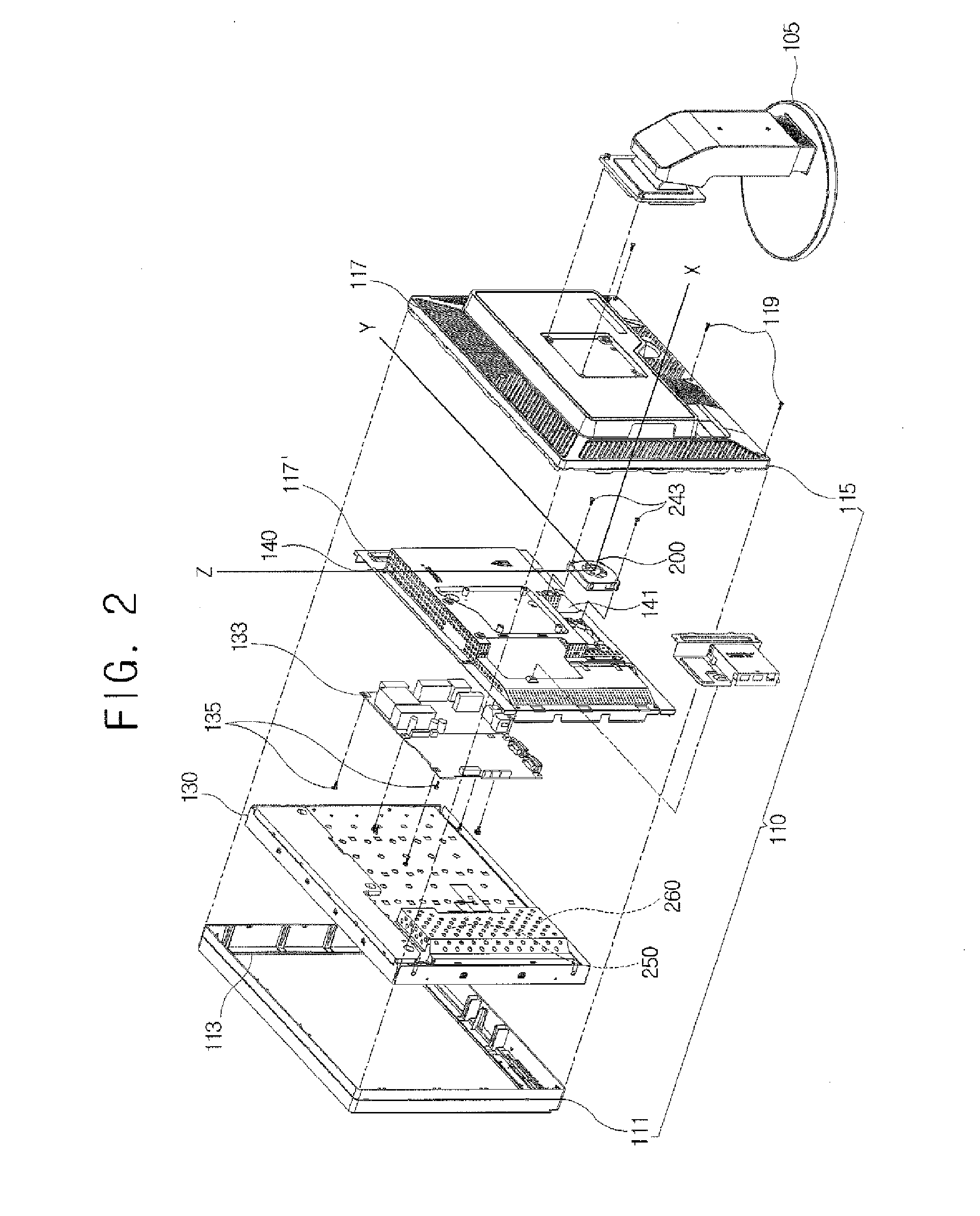 Cooling fan unit and display apparatus having the same