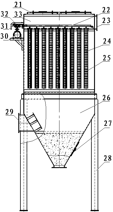 Ash processing production line and processing method