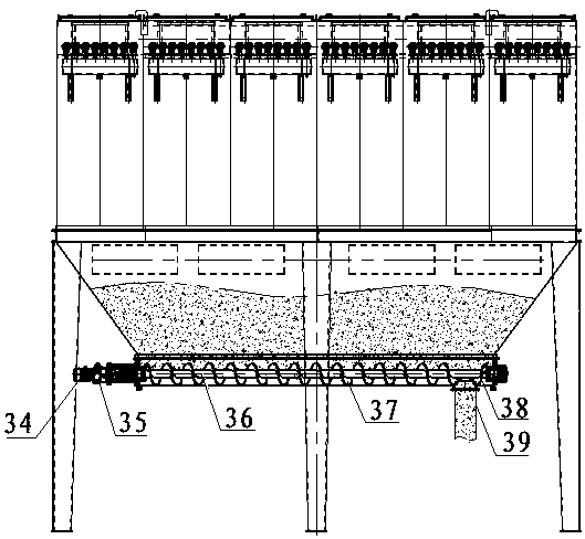 Ash processing production line and processing method