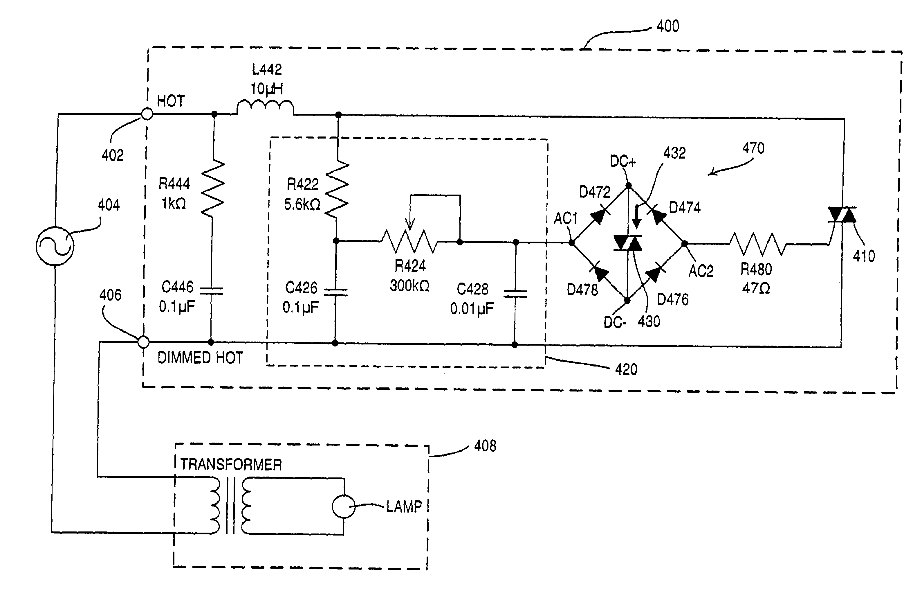 Load control circuit and method for achieving reduced acoustic noise