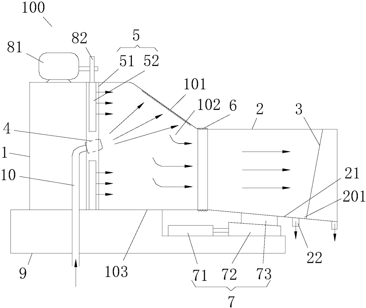 High-efficient sewage filtering device