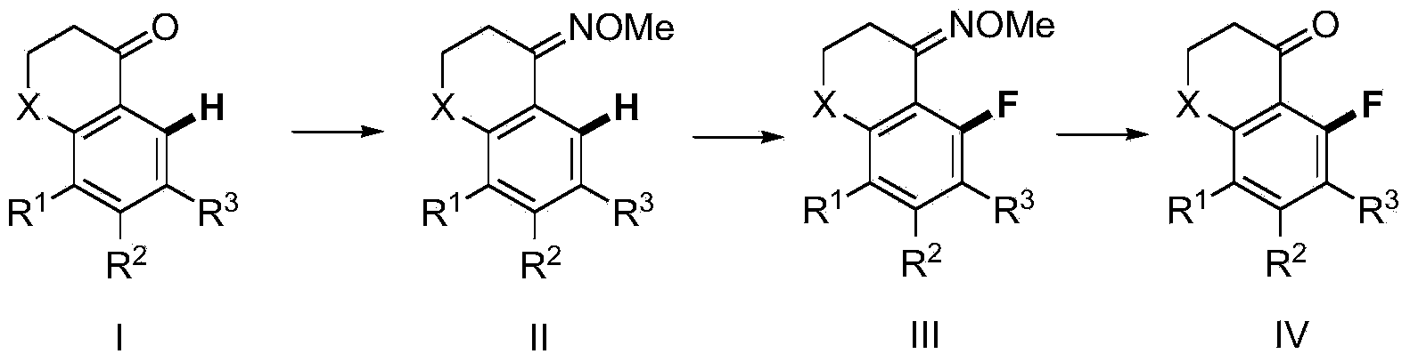 Synthesis method of 2-fluoroarylcarbonyl compound
