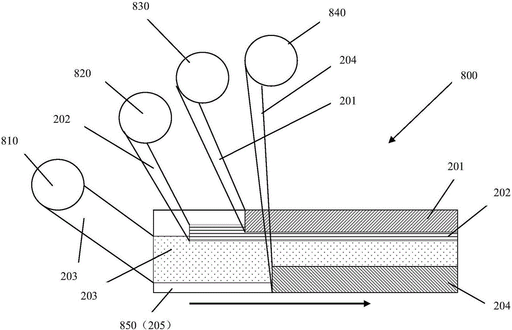 Stretching apparatus as well as equipment and method for assembling test strips