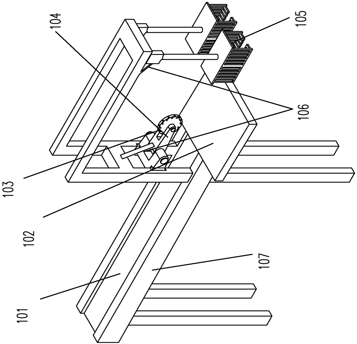 Automatic conveying device for granular pesticide intermediates