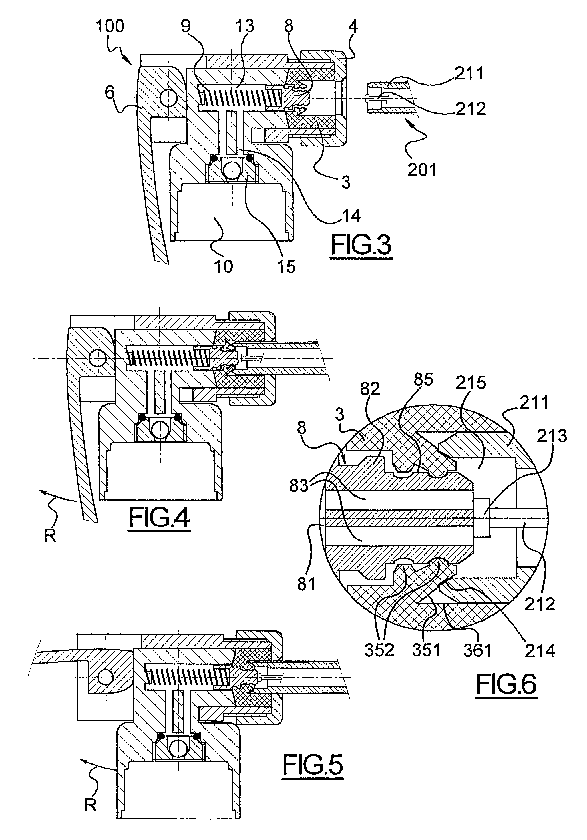 Connector for an inflation device compatible with several types of valve