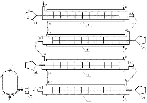 Continuous oscillation flow pipe type cooling crystallization method of erythritol