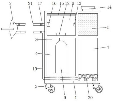 Oxygen uptake artificial respirator for cardiovascular nursing of patient