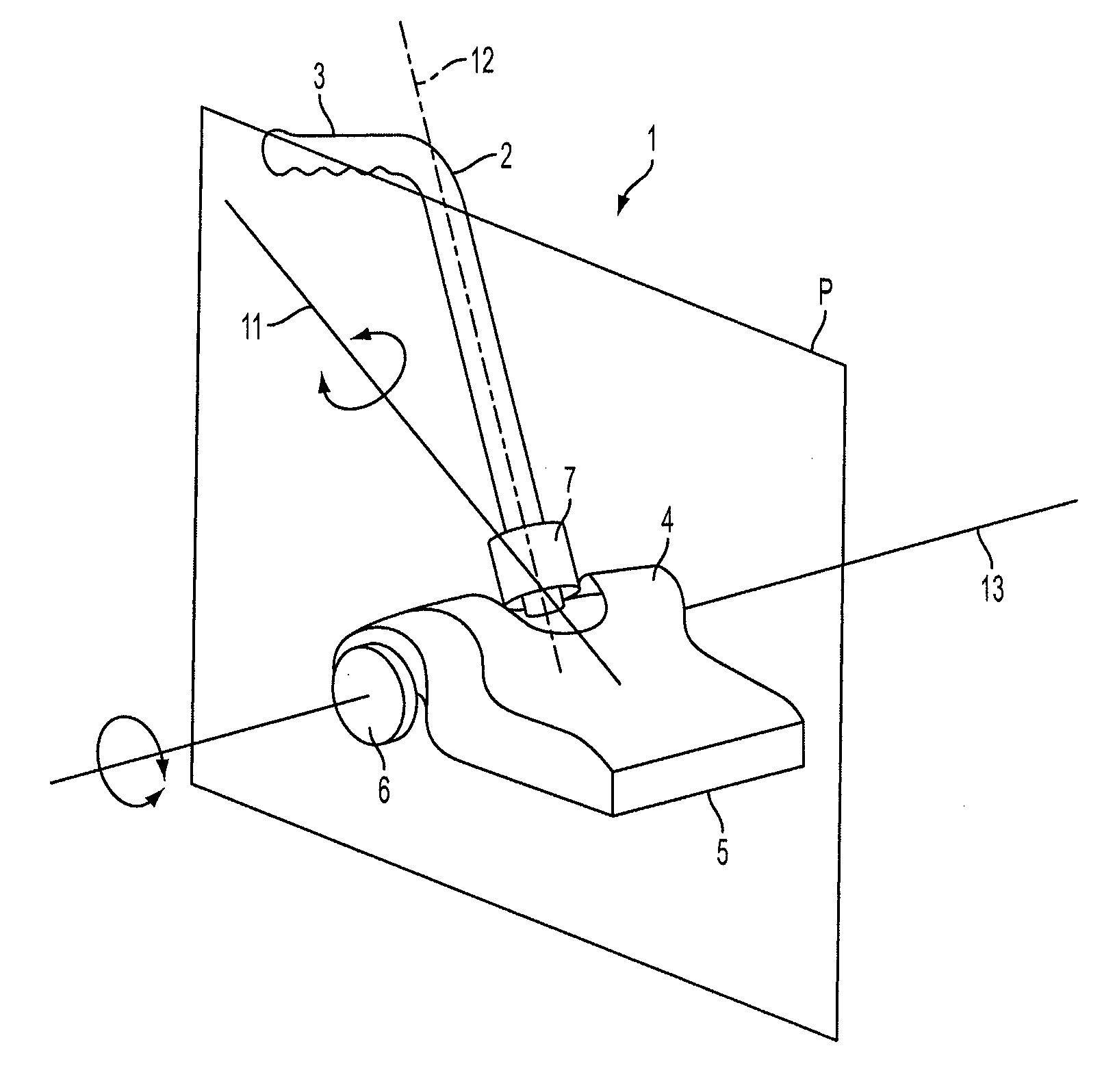 Method and apparatus for assisting pivot motion of a handle in a floor treatment device