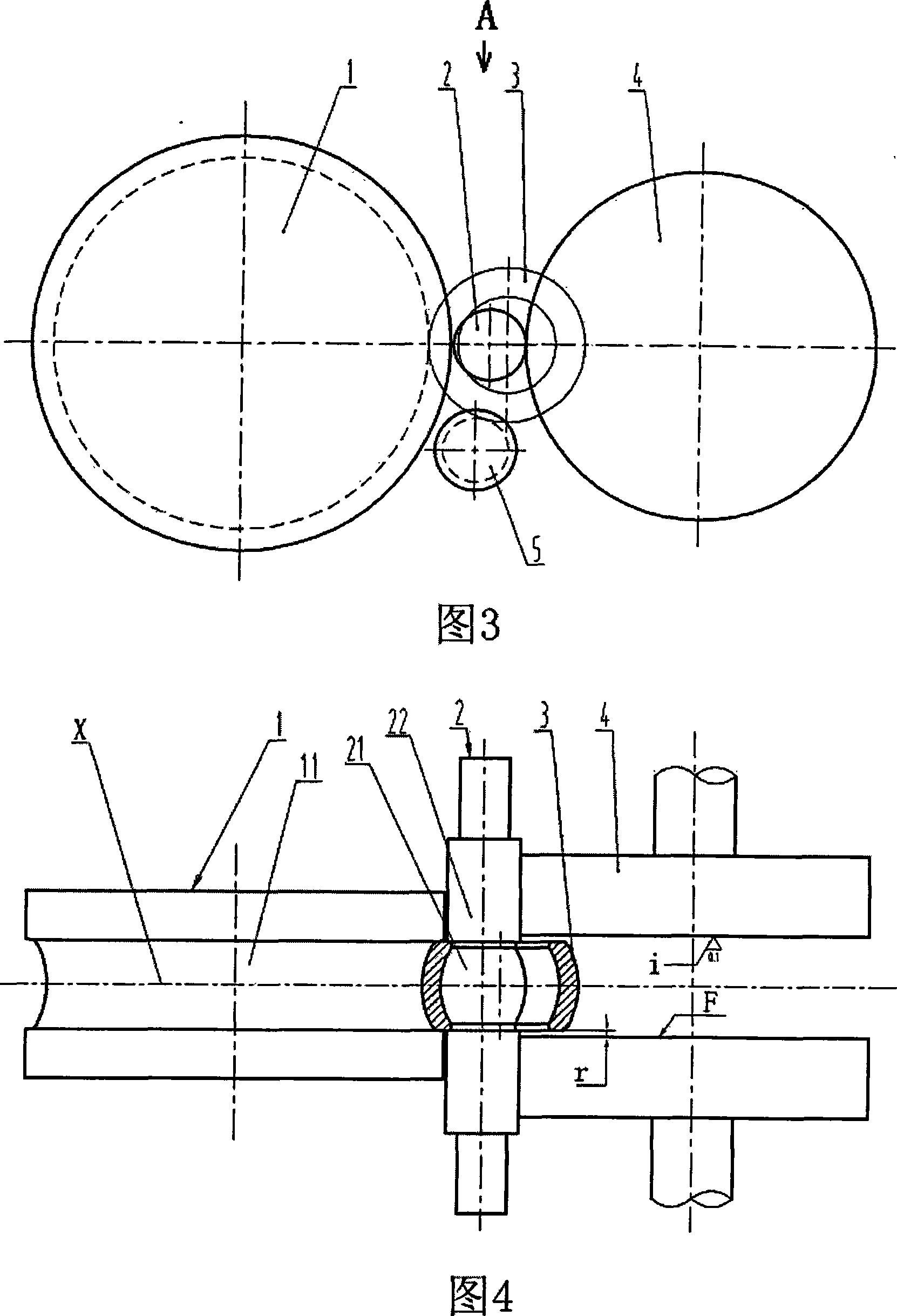 Processing method of enlarging cold-rolling of inside and outside spherical surface ferrule piece as well as device thereof