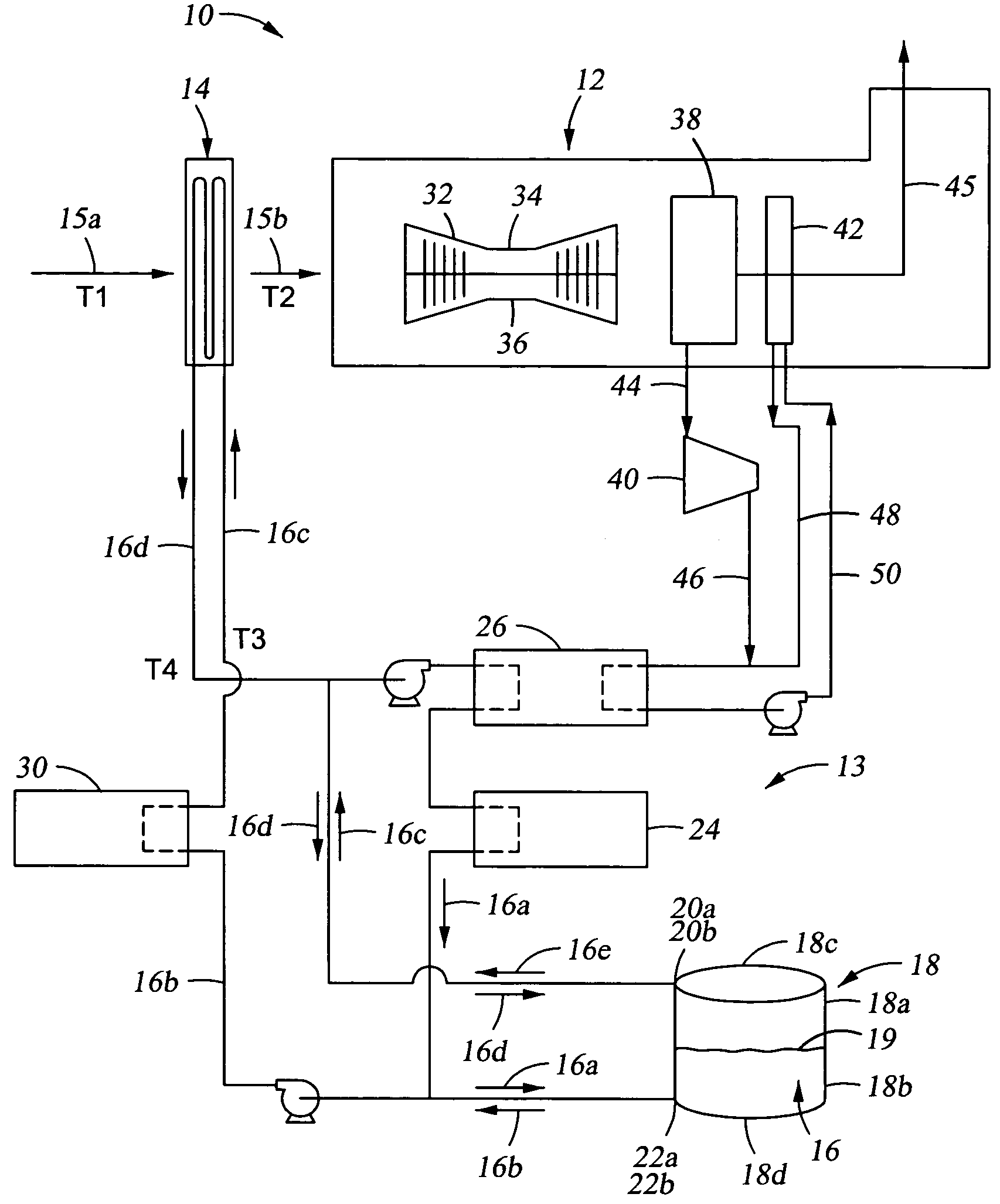 Method of chilling inlet air for gas turbines